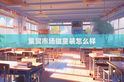 集貿市場做童裝怎么樣