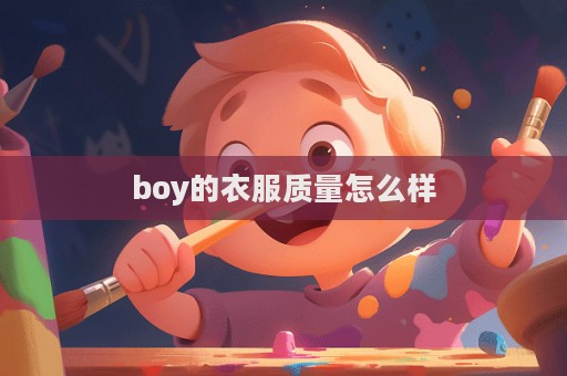 boy的衣服質(zhì)量怎么樣  第1張