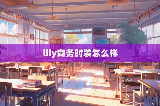 lily商務時裝怎么樣  第1張